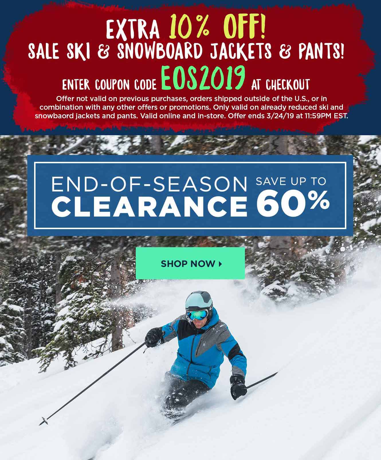 End of Season Clearance - Save up to 60%